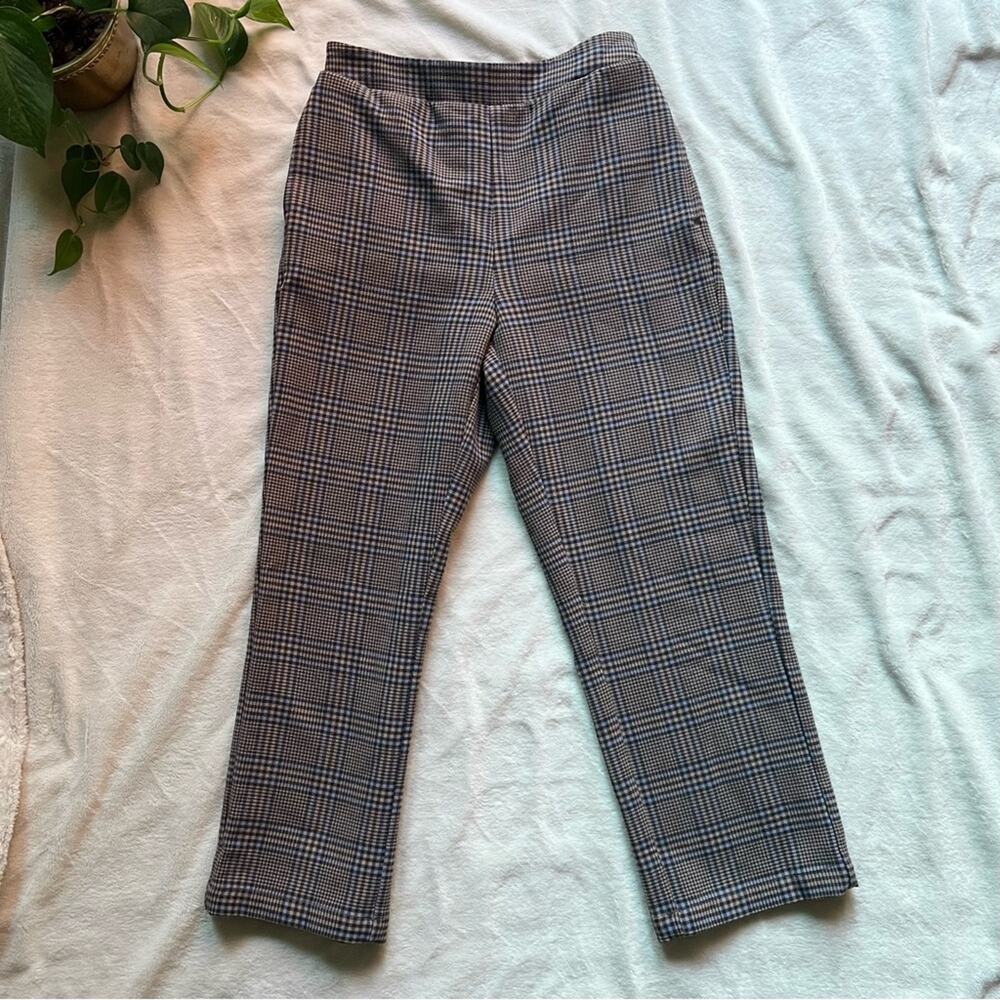 Urban Outfitters Brown Plaid Pull-On Pants